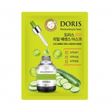 Тканинна маска для обличчя з екстрактом огірка Doris Cucumber Real Essence Mask