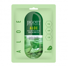 Тканевая маска для лица с экстрактом алоэ Jigott Aloe Real Essence Mask